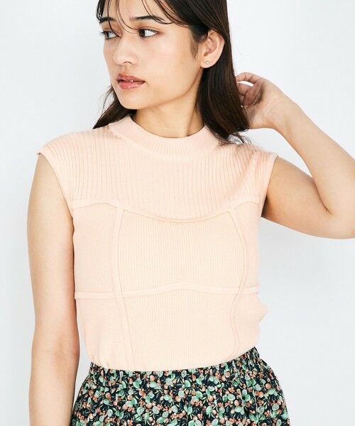 QUEENS COURT / クイーンズコート ニット・セーター | ビスチェ風切替えニットノースリトップス≪手洗い可能≫ | 詳細18