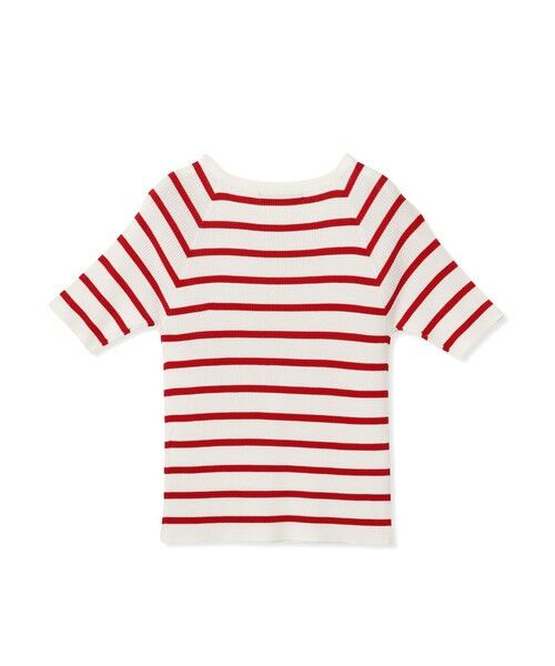 QUEENS COURT / クイーンズコート ニット・セーター | パール釦ボーダーリブニットトップス≪手洗い可能≫ | 詳細6