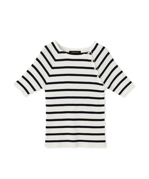 QUEENS COURT / クイーンズコート ニット・セーター | パール釦ボーダーリブニットトップス≪手洗い可能≫ | 詳細15