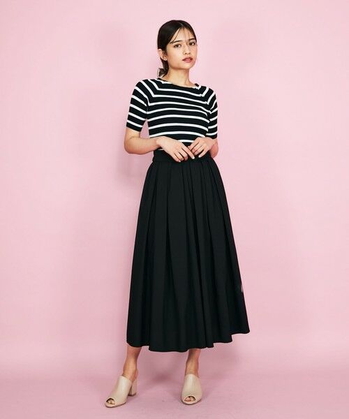 QUEENS COURT / クイーンズコート ニット・セーター | パール釦ボーダーリブニットトップス≪手洗い可能≫ | 詳細14