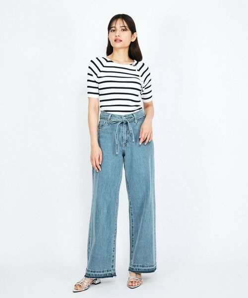 QUEENS COURT / クイーンズコート ニット・セーター | パール釦ボーダーリブニットトップス≪手洗い可能≫ | 詳細20