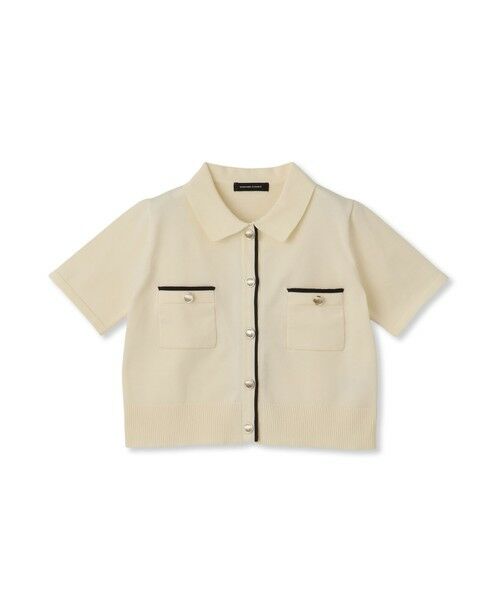 QUEENS COURT / クイーンズコート ニット・セーター | 配色ラインポロ襟ニットカーディガントップス≪手洗い可能≫ | 詳細4