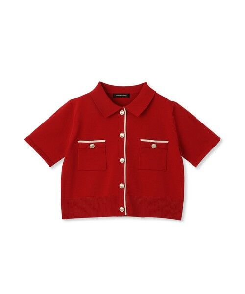 QUEENS COURT / クイーンズコート ニット・セーター | 配色ラインポロ襟ニットカーディガントップス≪手洗い可能≫ | 詳細9