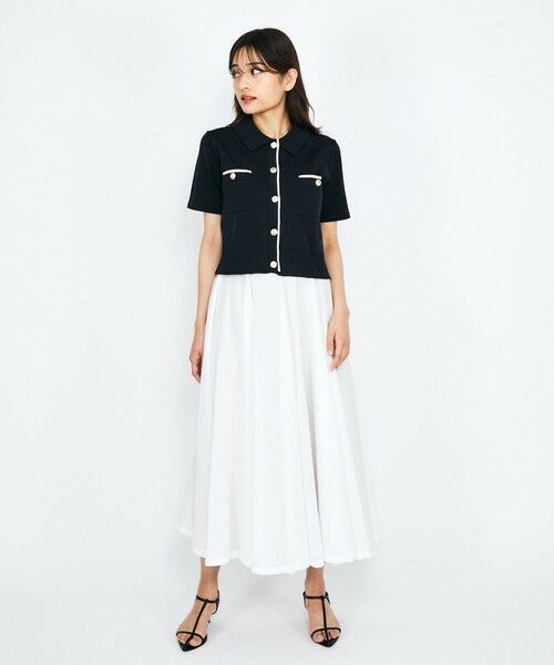 QUEENS COURT / クイーンズコート ニット・セーター | 配色ラインポロ襟ニットカーディガントップス≪手洗い可能≫ | 詳細18