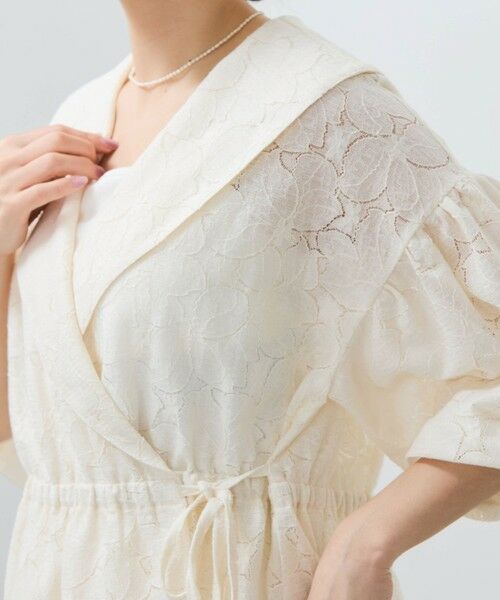 QUEENS COURT / クイーンズコート シャツ・ブラウス | 【SHIORI IRIE コラボ】レースカシュクールブラウス≪手洗い可能≫ | 詳細1