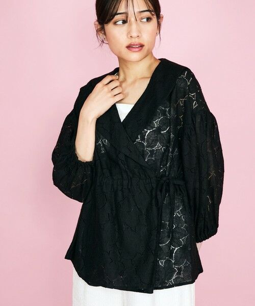 QUEENS COURT / クイーンズコート シャツ・ブラウス | 【SHIORI IRIE コラボ】レースカシュクールブラウス≪手洗い可能≫ | 詳細2