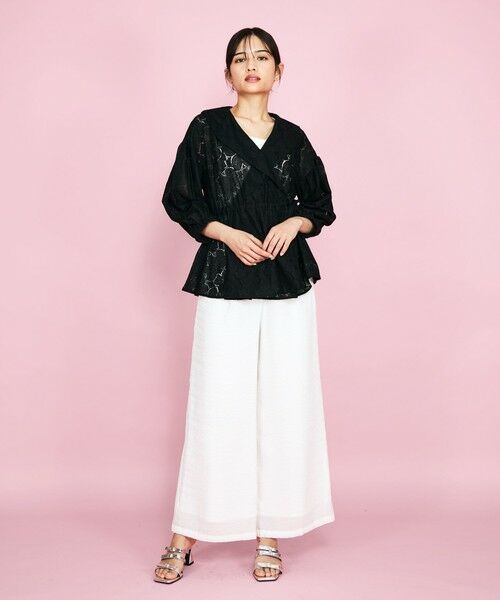 QUEENS COURT / クイーンズコート シャツ・ブラウス | 【SHIORI IRIE コラボ】レースカシュクールブラウス≪手洗い可能≫ | 詳細6