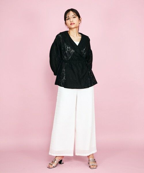 QUEENS COURT / クイーンズコート シャツ・ブラウス | 【SHIORI IRIE コラボ】レースカシュクールブラウス≪手洗い可能≫ | 詳細7