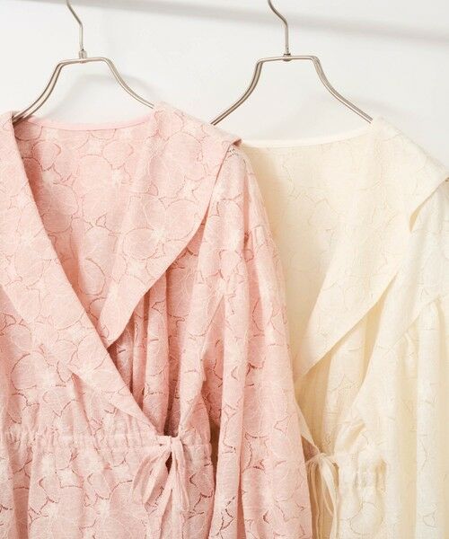 QUEENS COURT / クイーンズコート シャツ・ブラウス | 【SHIORI IRIE コラボ】レースカシュクールブラウス≪手洗い可能≫ | 詳細9