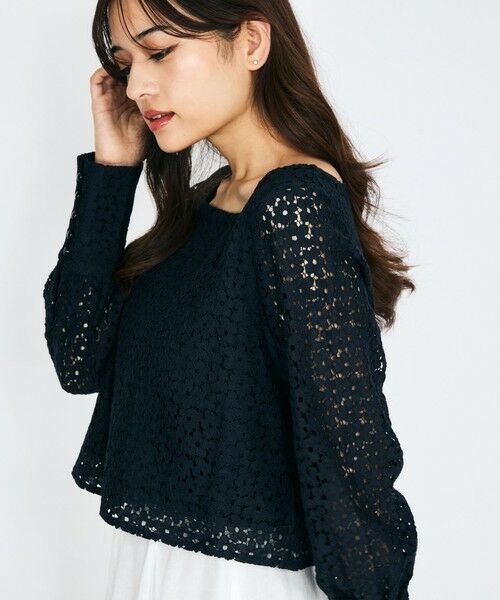 QUEENS COURT / クイーンズコート シャツ・ブラウス | 【SHIORI IRIE コラボ】スクエアネックレースブラウス≪手洗い可能≫ | 詳細3