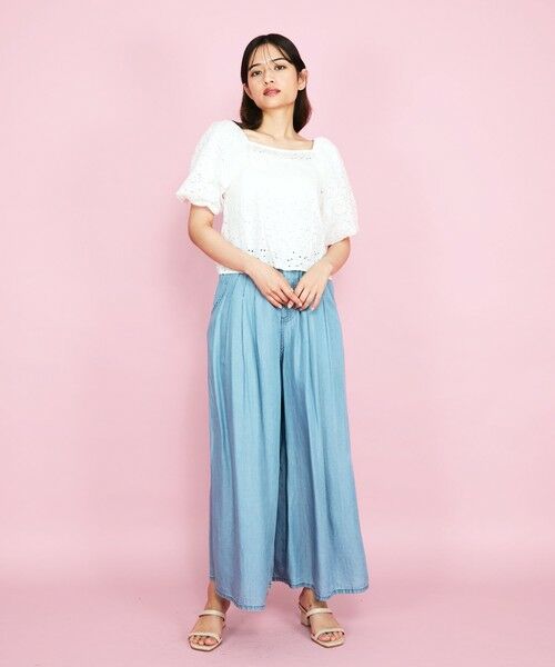 QUEENS COURT / クイーンズコート シャツ・ブラウス | 【SHIORI IRIE コラボ】2WAYオフショルレースブラウス≪手洗い可能≫ | 詳細3