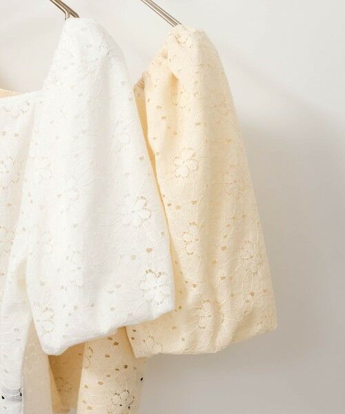 QUEENS COURT / クイーンズコート シャツ・ブラウス | 【SHIORI IRIE コラボ】2WAYオフショルレースブラウス≪手洗い可能≫ | 詳細5
