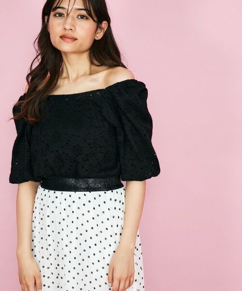 QUEENS COURT / クイーンズコート シャツ・ブラウス | 【SHIORI IRIE コラボ】2WAYオフショルレースブラウス≪手洗い可能≫ | 詳細6
