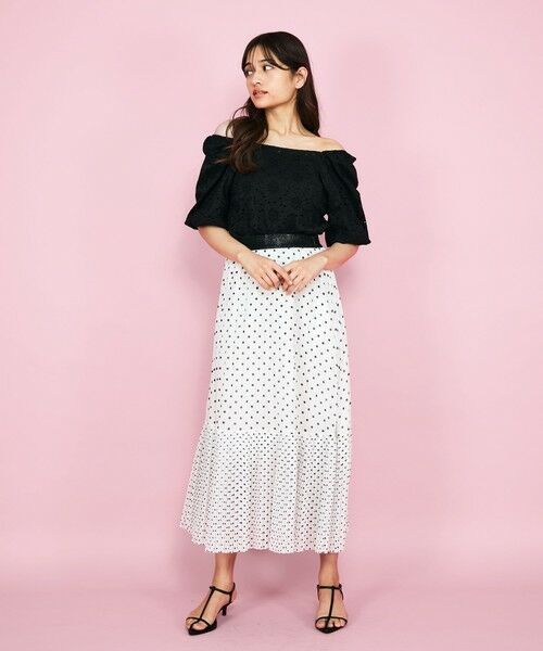 QUEENS COURT / クイーンズコート シャツ・ブラウス | 【SHIORI IRIE コラボ】2WAYオフショルレースブラウス≪手洗い可能≫ | 詳細8