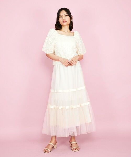 QUEENS COURT / クイーンズコート シャツ・ブラウス | 【SHIORI IRIE コラボ】2WAYオフショルレースブラウス≪手洗い可能≫ | 詳細14