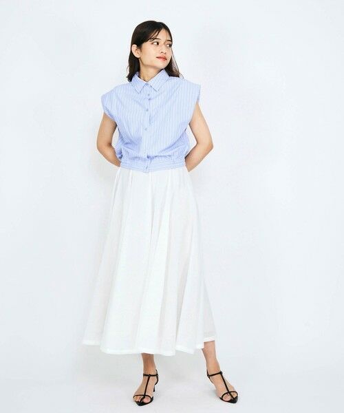 QUEENS COURT / クイーンズコート シャツ・ブラウス | ストライプノースリシャツ≪手洗い可能≫ | 詳細12