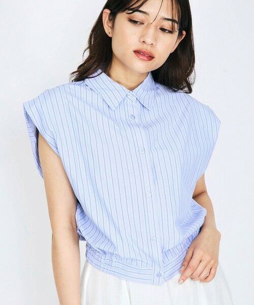 QUEENS COURT / クイーンズコート シャツ・ブラウス | ストライプノースリシャツ≪手洗い可能≫ | 詳細14