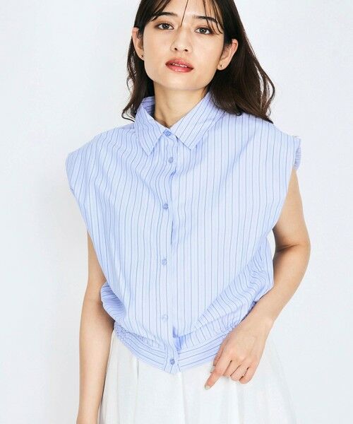 QUEENS COURT / クイーンズコート シャツ・ブラウス | ストライプノースリシャツ≪手洗い可能≫ | 詳細15
