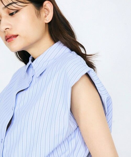 QUEENS COURT / クイーンズコート シャツ・ブラウス | ストライプノースリシャツ≪手洗い可能≫ | 詳細17