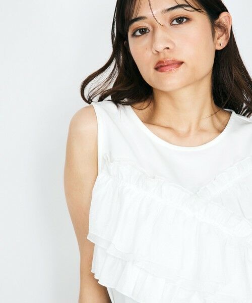 QUEENS COURT / クイーンズコート シャツ・ブラウス | シフォンフリルノースリブラウス≪手洗い可能≫ | 詳細2