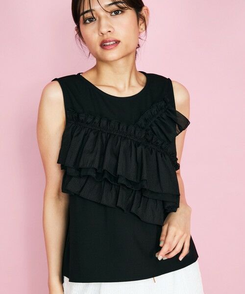 QUEENS COURT / クイーンズコート シャツ・ブラウス | シフォンフリルノースリブラウス≪手洗い可能≫ | 詳細12