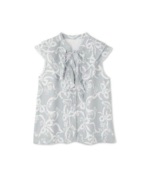 QUEENS COURT / クイーンズコート シャツ・ブラウス | リボンフラワー柄フリルブラウス≪手洗い可能≫ | 詳細11