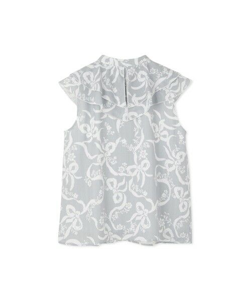 QUEENS COURT / クイーンズコート シャツ・ブラウス | リボンフラワー柄フリルブラウス≪手洗い可能≫ | 詳細12