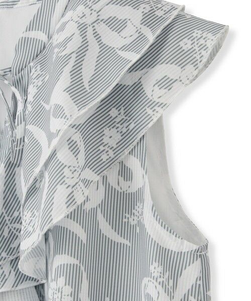 QUEENS COURT / クイーンズコート シャツ・ブラウス | リボンフラワー柄フリルブラウス≪手洗い可能≫ | 詳細14