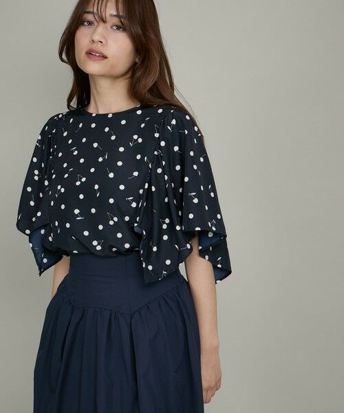 QUEENS COURT / クイーンズコート シャツ・ブラウス | チェリープリント柄ブラウス≪手洗い可能≫ | 詳細10