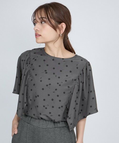 QUEENS COURT / クイーンズコート シャツ・ブラウス | チェリープリント柄ブラウス≪手洗い可能≫ | 詳細20