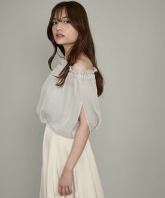 QUEENS COURT / クイーンズコート シャツ・ブラウス | マルチWAYクールメッシュギャザートップス≪手洗い可能≫