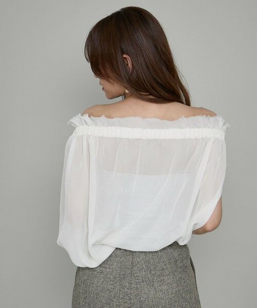 QUEENS COURT / クイーンズコート シャツ・ブラウス | マルチWAYクールメッシュギャザートップス≪手洗い可能≫ | 詳細5