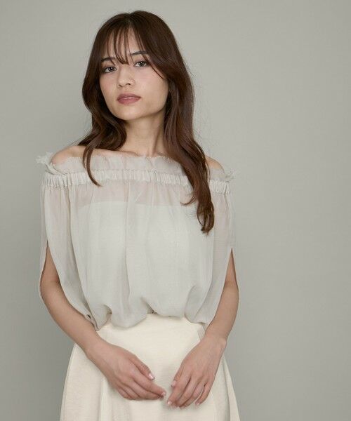 QUEENS COURT / クイーンズコート シャツ・ブラウス | マルチWAYクールメッシュギャザートップス≪手洗い可能≫ | 詳細9