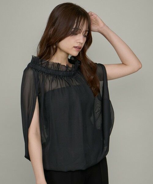 QUEENS COURT / クイーンズコート シャツ・ブラウス | マルチWAYクールメッシュギャザートップス≪手洗い可能≫ | 詳細23