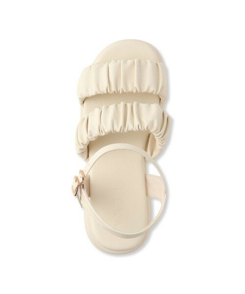 QUEENS COURT / クイーンズコート フラットシューズ | 【LENA】シャーリングプラットフォームサンダル | 詳細10