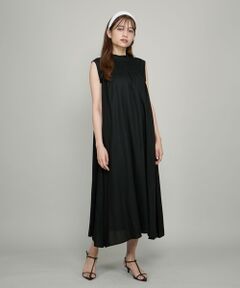 QUEENS COURT / クイーンズコート ロング・マキシ丈ワンピース | レーヨン麻シャーリングトップワンピース≪洗濯機で洗える≫