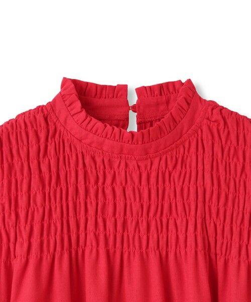 QUEENS COURT / クイーンズコート ロング・マキシ丈ワンピース | レーヨン麻シャーリングトップワンピース≪洗濯機で洗える≫ | 詳細4