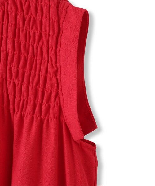 QUEENS COURT / クイーンズコート ロング・マキシ丈ワンピース | レーヨン麻シャーリングトップワンピース≪洗濯機で洗える≫ | 詳細5