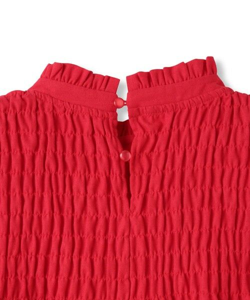 QUEENS COURT / クイーンズコート ロング・マキシ丈ワンピース | レーヨン麻シャーリングトップワンピース≪洗濯機で洗える≫ | 詳細7