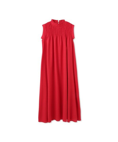 QUEENS COURT / クイーンズコート ロング・マキシ丈ワンピース | レーヨン麻シャーリングトップワンピース≪洗濯機で洗える≫ | 詳細2