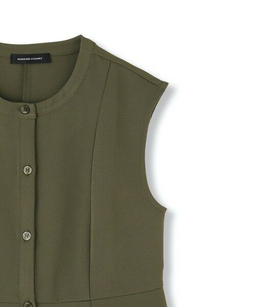 QUEENS COURT / クイーンズコート ダウンジャケット・ベスト | ノーカラーペプラムブラウスジレ≪セットアップ対応/手洗い可能≫ | 詳細17
