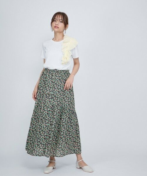 QUEENS COURT / クイーンズコート カットソー | アシメショルダーフリルTシャツ≪手洗い可能≫ | 詳細2