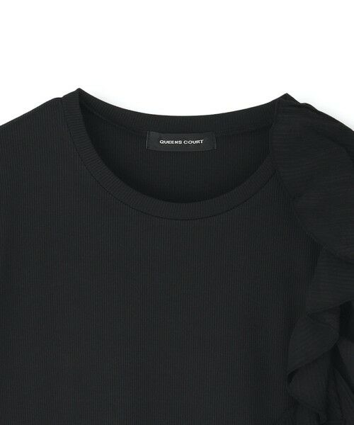 QUEENS COURT / クイーンズコート カットソー | アシメショルダーフリルTシャツ≪手洗い可能≫ | 詳細10