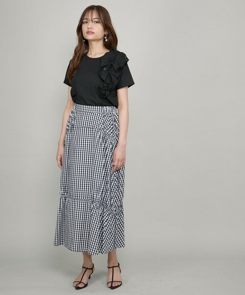 QUEENS COURT / クイーンズコート カットソー | アシメショルダーフリルTシャツ≪手洗い可能≫ | 詳細6