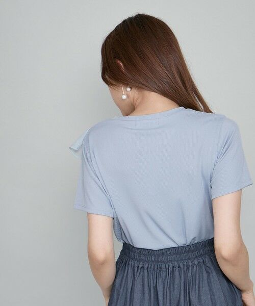 QUEENS COURT / クイーンズコート カットソー | アシメショルダーフリルTシャツ≪手洗い可能≫ | 詳細16