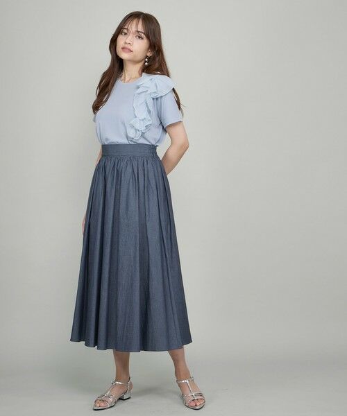 QUEENS COURT / クイーンズコート カットソー | アシメショルダーフリルTシャツ≪手洗い可能≫ | 詳細17