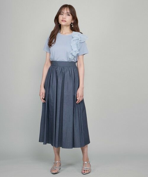 QUEENS COURT / クイーンズコート カットソー | アシメショルダーフリルTシャツ≪手洗い可能≫ | 詳細18