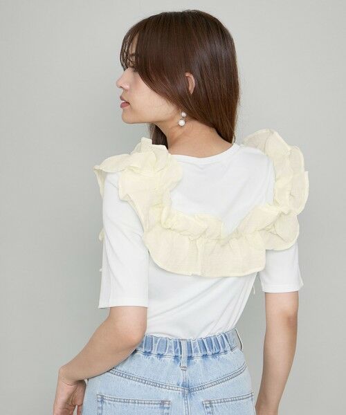 QUEENS COURT / クイーンズコート カットソー | ギャザーフリルTシャツ≪手洗い可能≫ | 詳細2