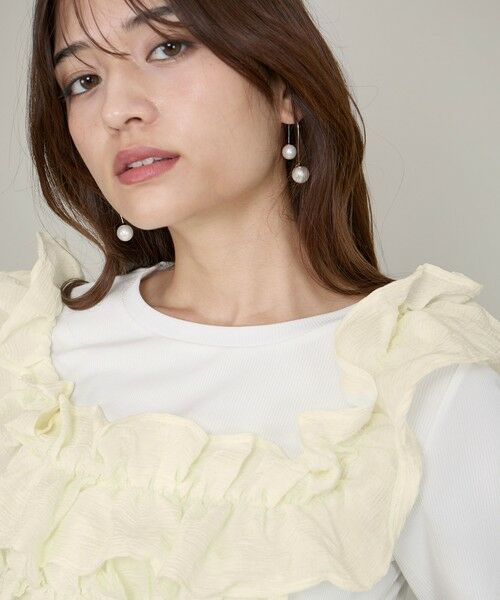 QUEENS COURT / クイーンズコート カットソー | ギャザーフリルTシャツ≪手洗い可能≫ | 詳細3