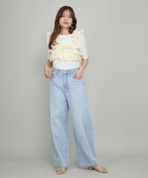 QUEENS COURT / クイーンズコート カットソー | ギャザーフリルTシャツ≪手洗い可能≫ | 詳細4